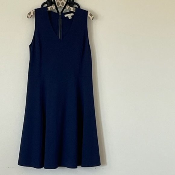 Sejour Dresses & Skirts - Navy Fit & Flare Sleeveless Dress Size: 14W